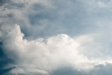Soft White clouds in the blue sky, Blue sky and clouds background. Stock Photos