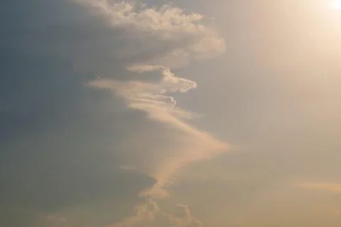 Soft White clouds in the blue sky, Blue sky and clouds background. Foto stock