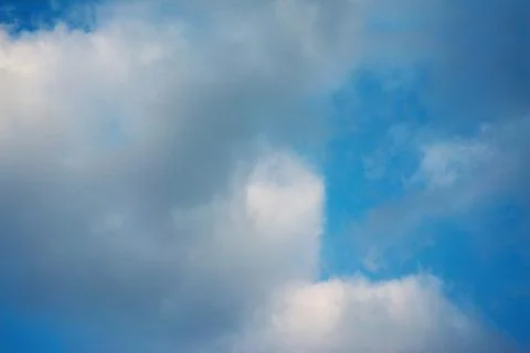 Soft White clouds in the blue sky, Blue sky, and clouds background. Foto stock
