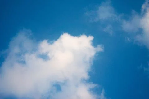 Soft White clouds in the blue sky, Blue sky, and clouds background. Stock Photos
