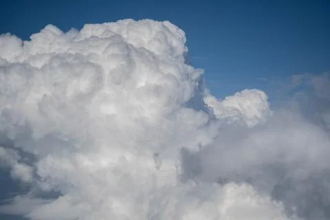 Soft white clouds. Concept: freedom, frequency, airy, cozy Stock Photos