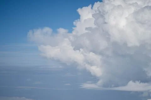 Soft white clouds. Concept: freedom, frequency, airy, cozy Stock Photos