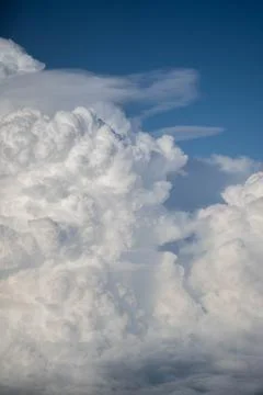 Soft white clouds. Concept: freedom, frequency, airy, cozy Stock Photos