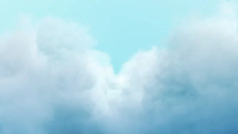 Soft White Clouds Passing Loop Background Stockbeeldmateriaal 344616658