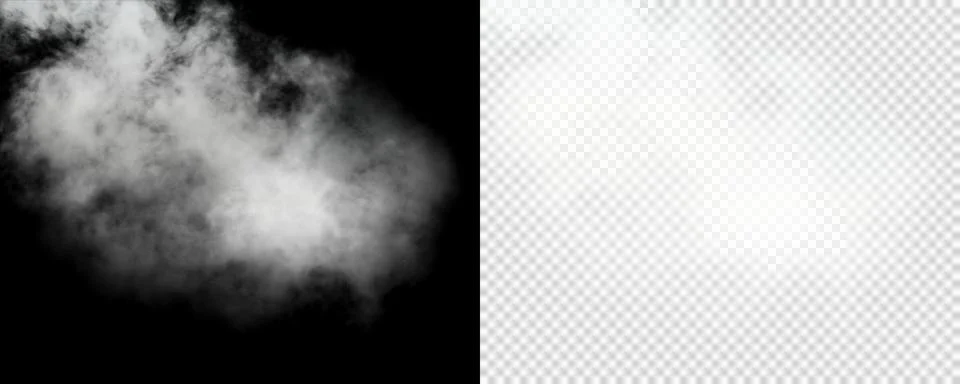 Soft white fog cloud drifting across black background with realistic smoke 스톡 일러스트