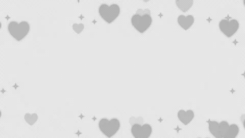 Soft white hearts frame with sparkles on transparent background for overlay. Stock Footage 326402116