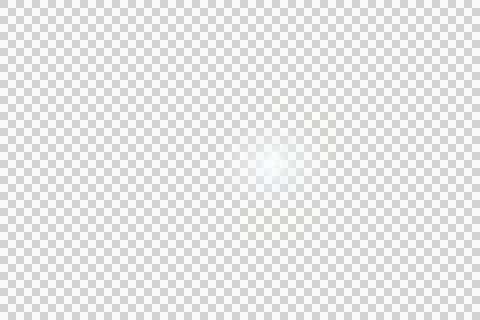 Soft white lens flare with subtle radial rays on transparent background Stock Illustration