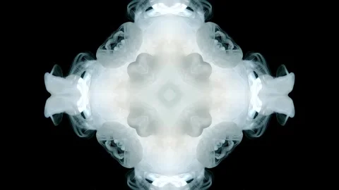 Soft white milky ink pattern in outer space Stock Footage 318068346