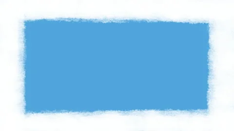 Soft white painted frame on a blue background, stop motion animation Stock Footage 151078969