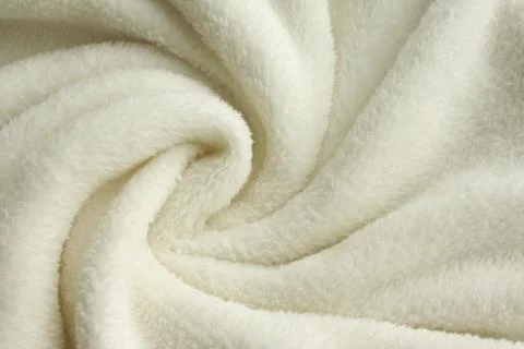 Soft white plush blanket background Stock Photos