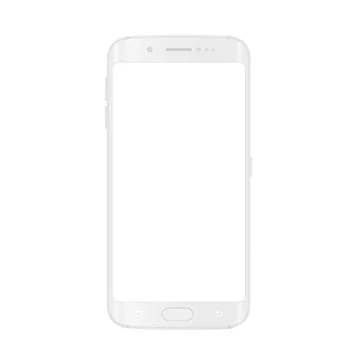 Soft white realistic new generation of modern vector smartphone. Realistic phone Stock Illustration