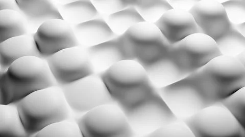 Soft white sensory surface with rounded padded bubble texture. Stock Illustration