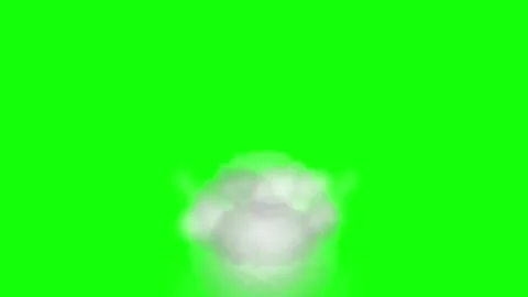 Soft white smoke cloud rising and dissipating on a green screen background Stock Footage 346593245