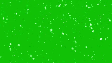 Soft white snow falls gently on green screen background Stock Footage 331766967