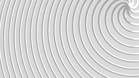 Soft white  spiral rings, 3d rendering illustration Illustrazione stock