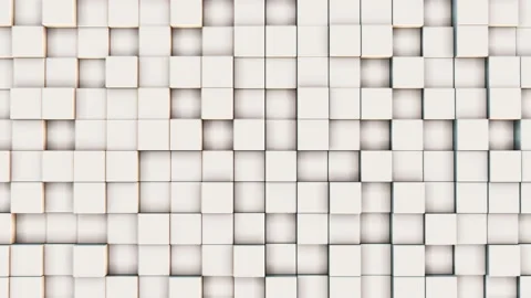 Soft White Square shape Surface Loop random waving motion background Stock Footage 136099952
