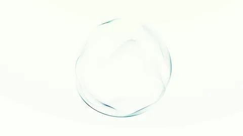 Soft white transparent fluid shape with pale cyan edges, clean minimal abst.. Stock Illustration