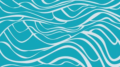 Soft White Waves on Cyan Background Stock Illustration