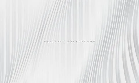 Soft white wavy lines, abstract background conveying minimalist calm. Subtle Illustrazione stock