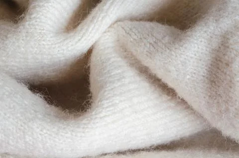 Soft White Wool Fabric Texture Cozy and Warm, background texture Stock Photos