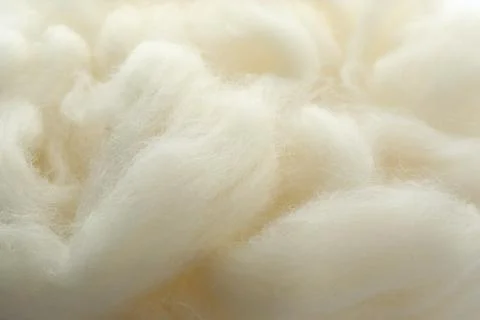 Soft white wool texture as background, closeup Stock Photos