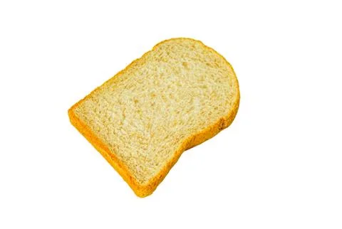 Soft whole wheat bread isolated on white background with clipping path Stock Photos