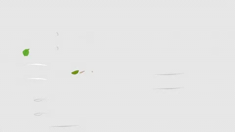 Soft Wind Breeze Animation with Transparent Background. Gentle air flow motion Video stock 325499654