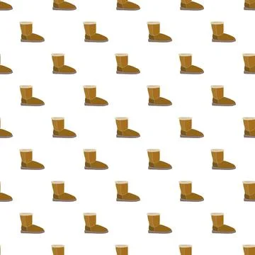 Soft winter boot pattern seamless Illustrazione stock