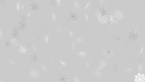 Soft winter snow falling gently on light grey background Vídeos de archivo 346243658