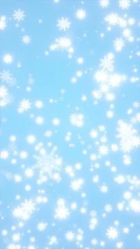 Soft winter snowflake pattern on light blue background, festive abstract snow Stock Illustration