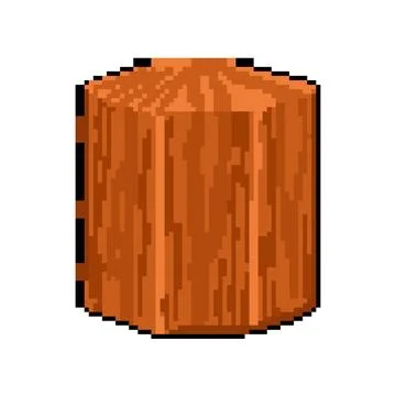 Soft wood platform pixel art vector illustration Stock Illustration