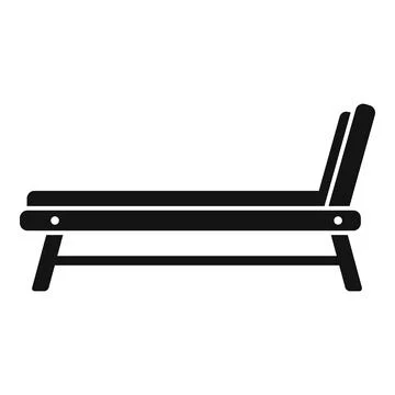 Soft wooden deck icon simple vector. Outdoor furniture 스톡 일러스트