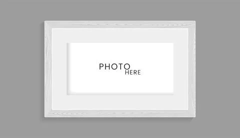 A soft Wooden texture frame on a dark wall background, uded in photo mock u.. Stock Illustration