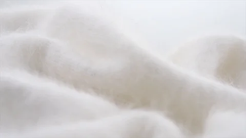 Soft wool background. Alpaca wool mohair clothes texture closeup Stock Footage 107232952
