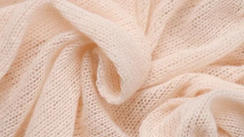 Soft Wool mohair knitted background. Light pink pastel Alpaca wool texture Stock Footage 330686335