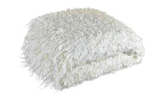 Soft Woolen Blanket on White Stock Photos