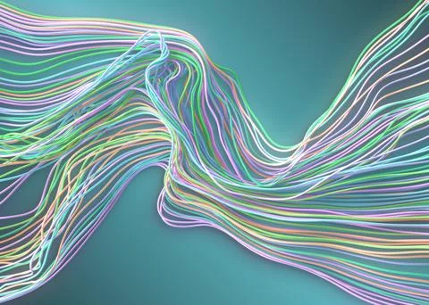 Soft Woven Colored 3D Threads on Emerald Base イラスト素材