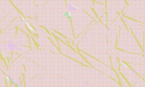 Soft yellow and lavender halftone dot background with delicate botanical ou.. Stock Illustration