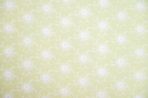 Soft yellow floral pattern with white flowers on a light green background Stock Illustration