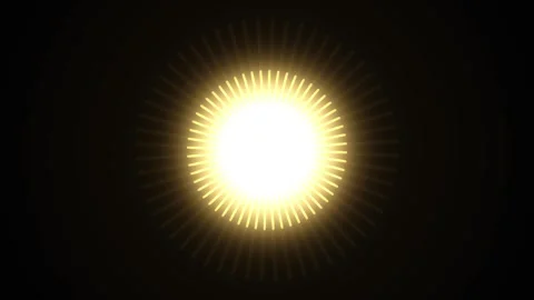 Soft yellow light source with radial bokeh effect during cinematic slow zoo.. Stock Footage 345620822