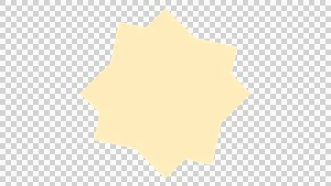 Soft yellow star shape with sharp points イラスト素材
