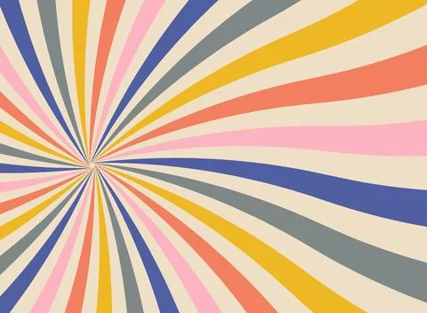 Soft yet vibrant sunburst background Stock Illustration