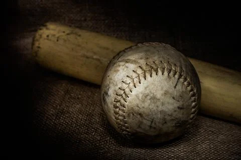 Softball and Bat Stock Photos