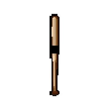 Softball bat baseball pixel art vector illustration Illustration