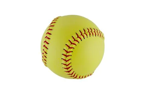 Softball on clear white background. Stock-Fotos