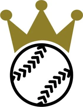 Softball with crown Stock Illustration