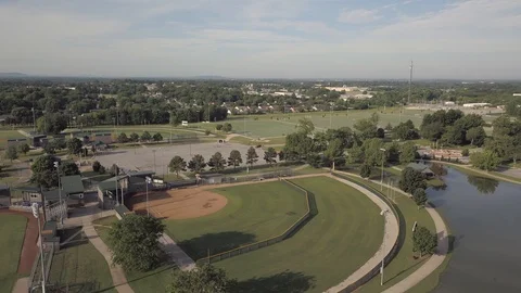 Softball field in the park Stock Footage 110718298