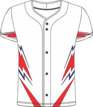 Softball Full Button Jersey Mockups Vectors Stock Illustration