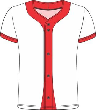 Softball Full Button Jersey Mockups Vectors Stock-Illustration