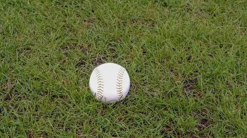Softball in Grass Stock Photos